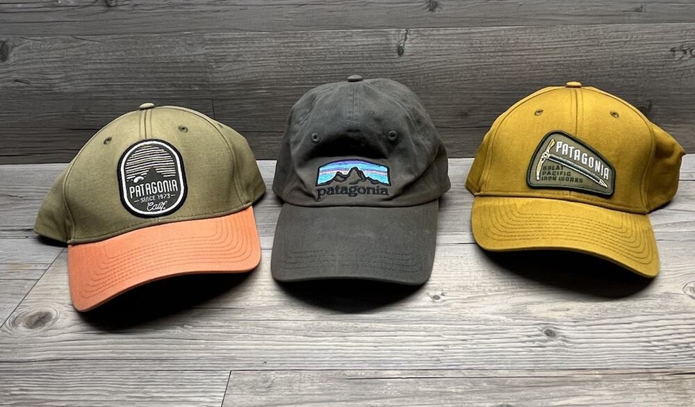 Lot of 3 Patagonia Hat Adult Adjustable Snapback Sweat Stains Unstructured